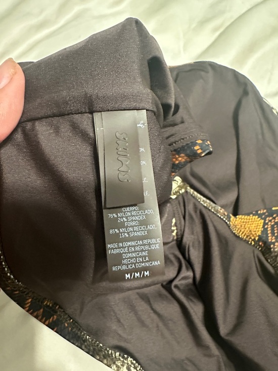 SKIMS Snake Print Long Sleeve Bikini Set in Brown, Black & Cream Size M - Picture 5 of 5